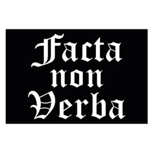 FACTA NON VERBA - zwart (vlag)