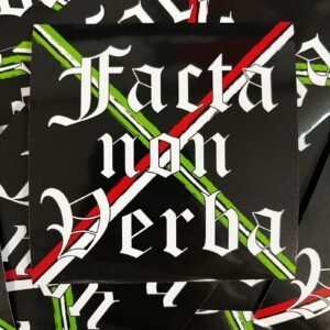Facta Non Verba - kleur (stickers) 20st.